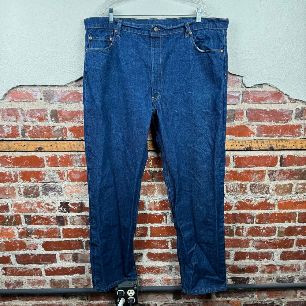 Vintage Levis Jeans 505XX Size 42x32 Dark Wash Straight Leg Classic USA 80s